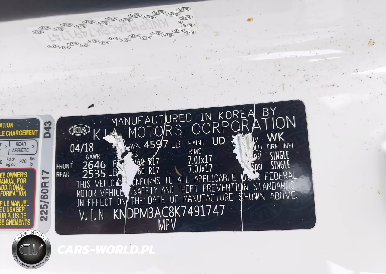 2019 Kia Sportage Lx VIN:KNDPM3AC8K7491747 - 9