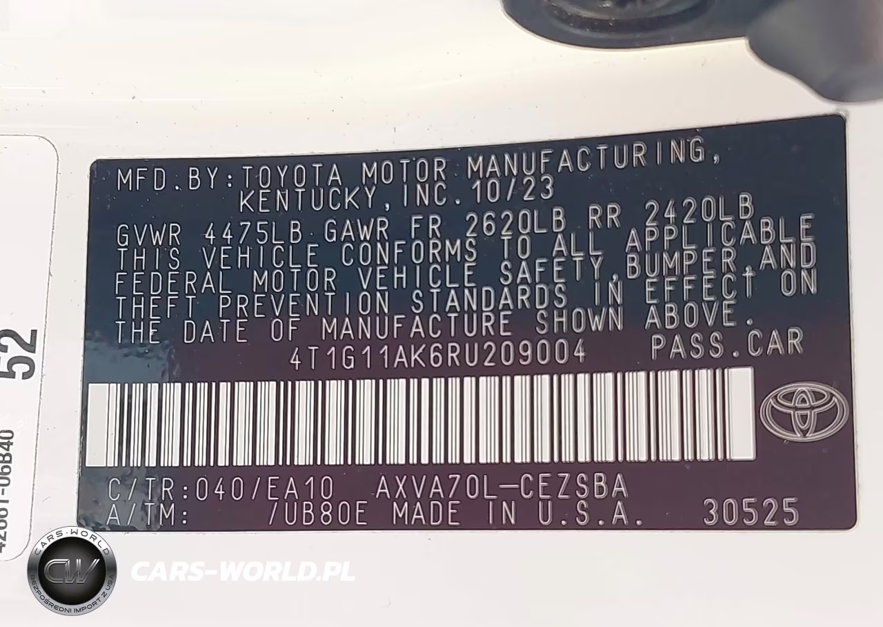 2024 Toyota Camry Se VIN:4T1G11AK6RU209004 - 9