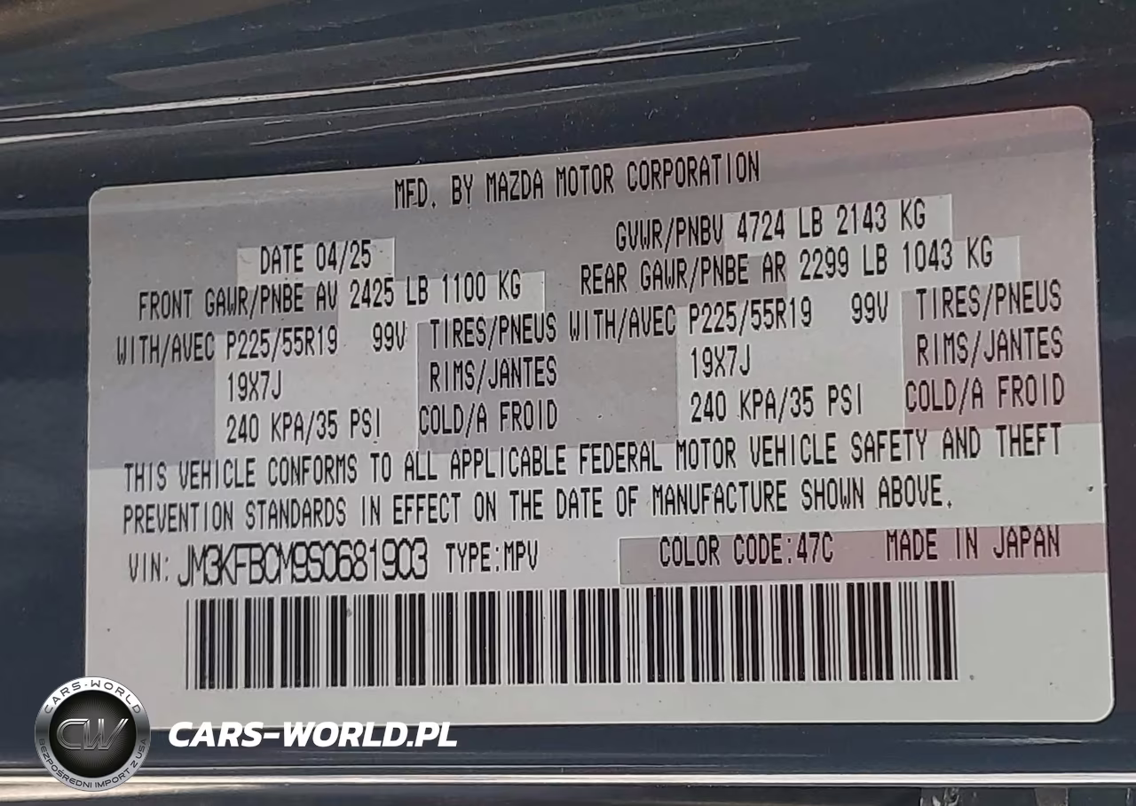 2025 Mazda Cx-5 2.5 S Carbon Edition VIN:JM3KFBCM9S0681903 - 9