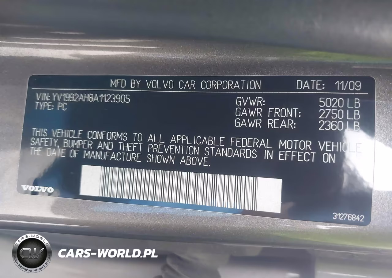 2010 Volvo S80 T6 VIN:YV1992AH8A1123905 - 9