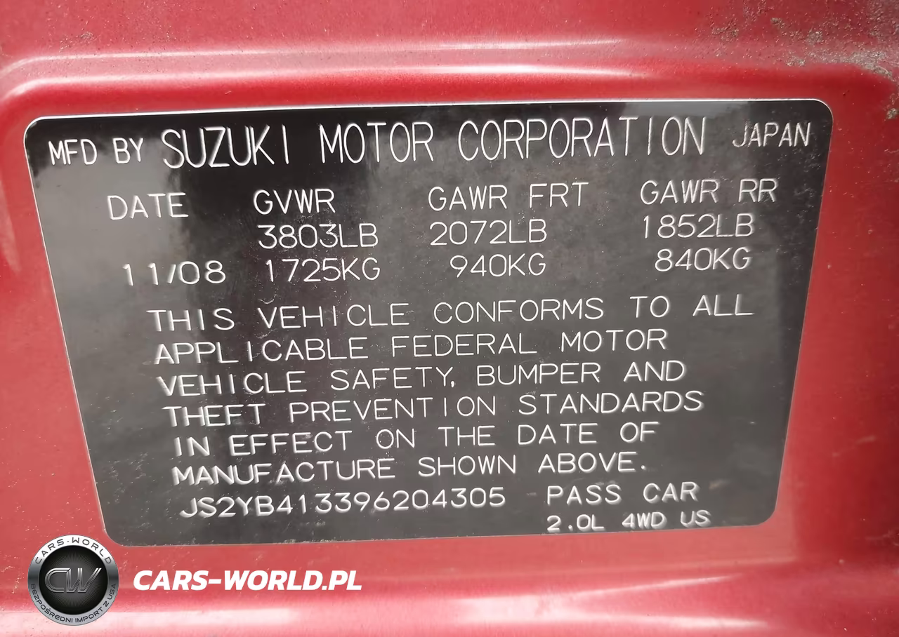 2009 Suzuki Sx4 Auto Awd-Auto Technology Pkg Awd-Man Awd-Man Technology Pkg Awd VIN:JS2YB413396204305 - 9