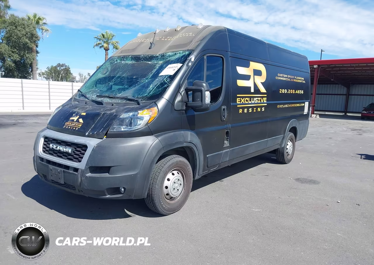 2022 Ram Promaster 3500 Cargo Van High Roof 159 Wb Ext VIN:3C6MRVJGXNE136254 - 2