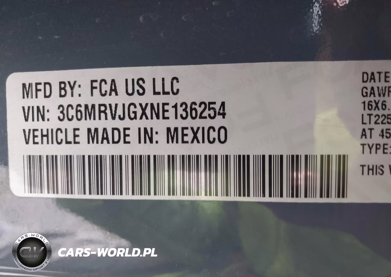 2022 Ram Promaster 3500 Cargo Van High Roof 159 Wb Ext VIN:3C6MRVJGXNE136254 - 9