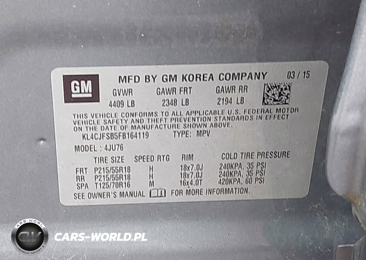 2015 Buick Encore Convenience VIN:KL4CJFSB5FB164119 - 9