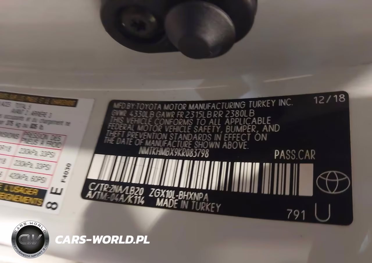 2019 Toyota C-Hr Limited VIN:NMTKHMBX9KR083798 - 9