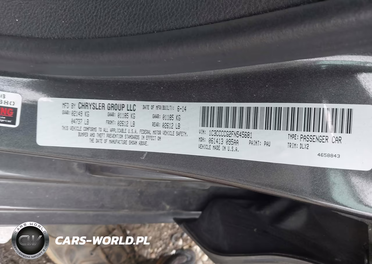 2015 Chrysler 200 C VIN:1C3CCCCG2FN545681 - 9