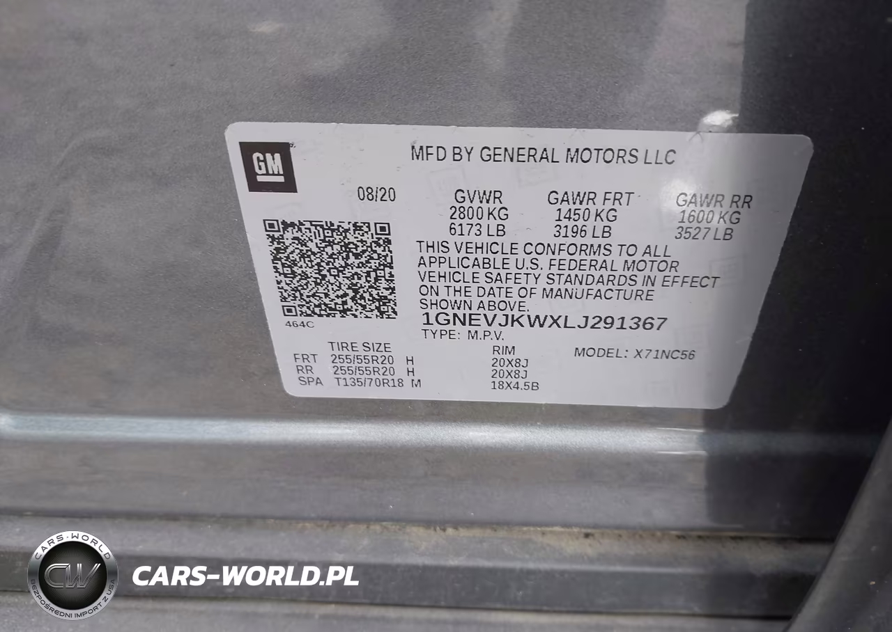 2020 Chevrolet Traverse Awd Rs VIN:1GNEVJKWXLJ291367 - 9