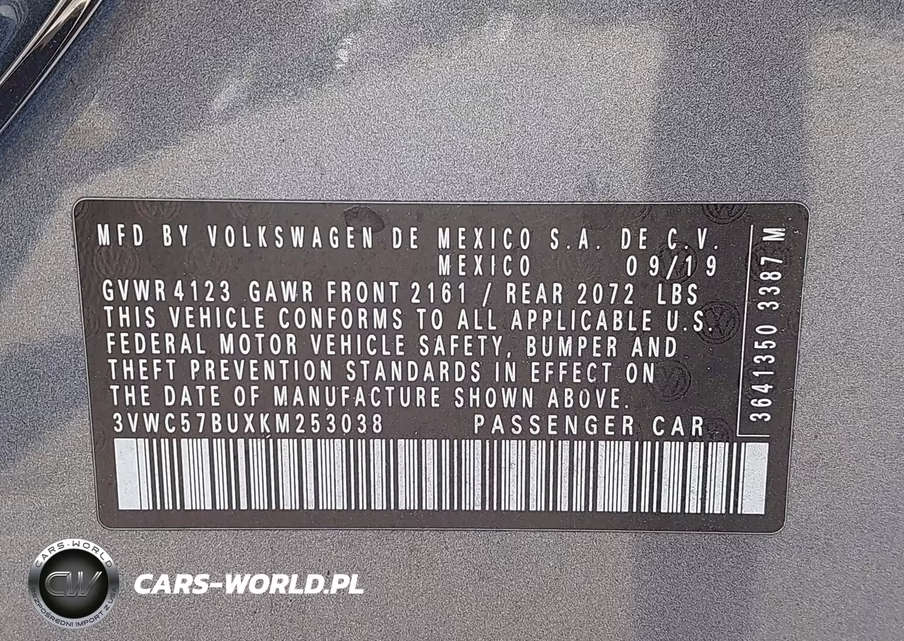 2019 Volkswagen Jetta 1.4T R-Line-1.4T S-1.4T Se VIN:3VWC57BUXKM253038 - 9