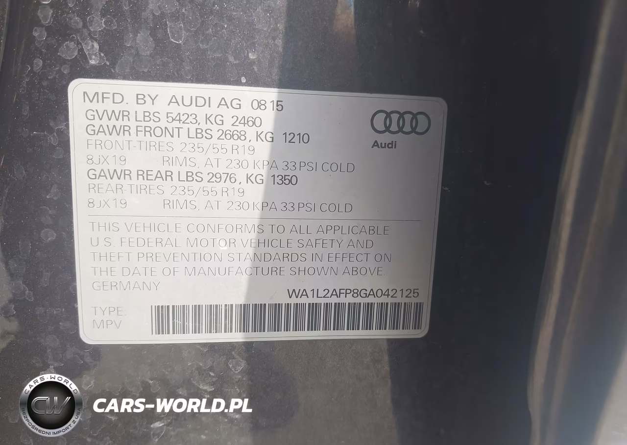 2016 Audi Q5 2.0T Premium VIN:WA1L2AFP8GA042125 - 9