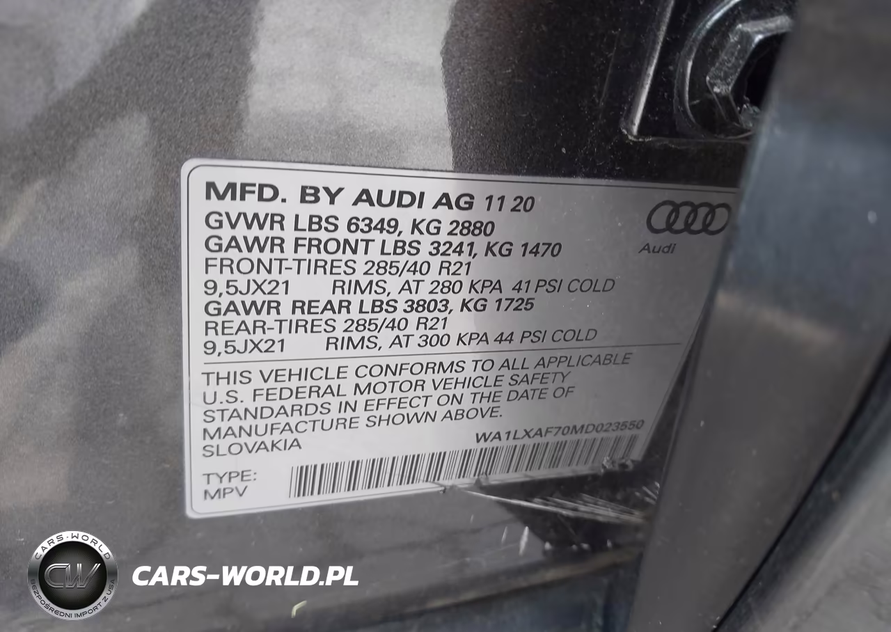 2021 Audi Q7 Premium Plus 55 Tfsi Quattro Tiptronic VIN:WA1LXAF70MD023550 - 9