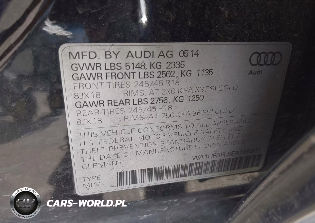2014 Audi Allroad 2.0T Premium VIN:WA1UFAFL8EA165801 - 8