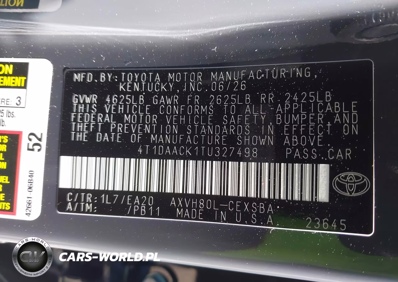 2026 Toyota Camry Se VIN:4T1DAACK1TU327498 - 9