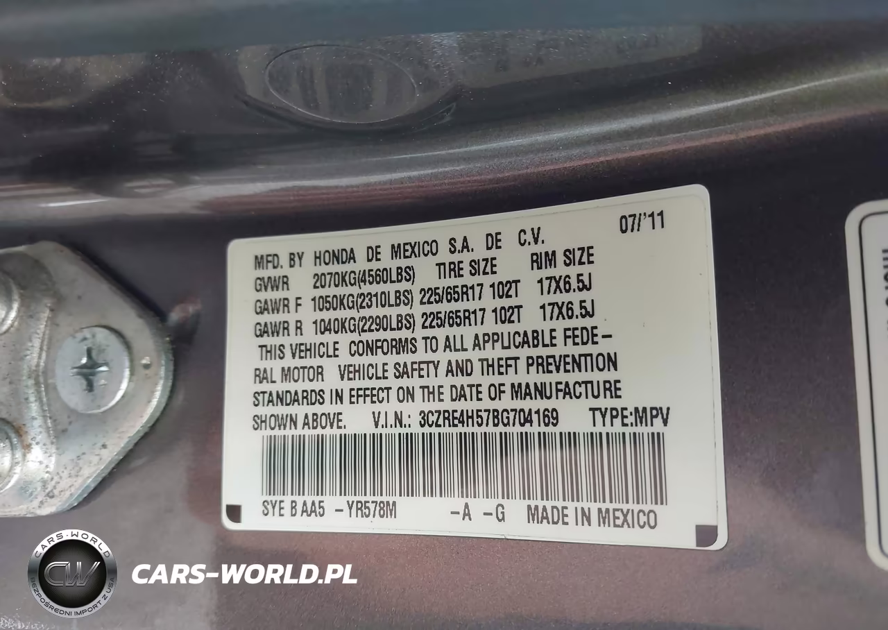 2011 Honda Cr-V Ex VIN:3CZRE4H57BG704169 - 9