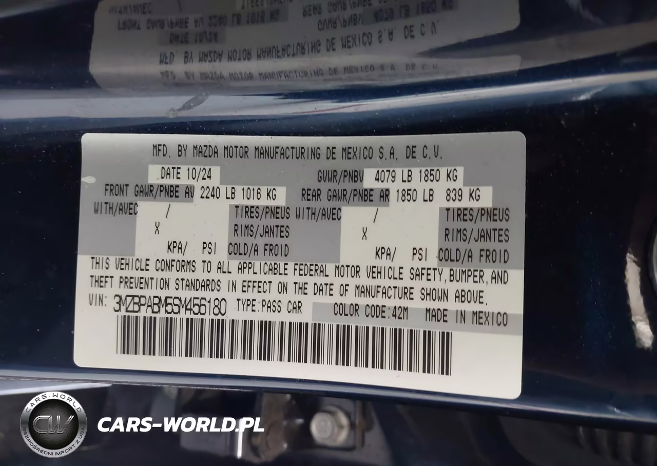 2025 Mazda Mazda3 2.5 S Select Sport VIN:3MZBPABM5SM456180 - 9