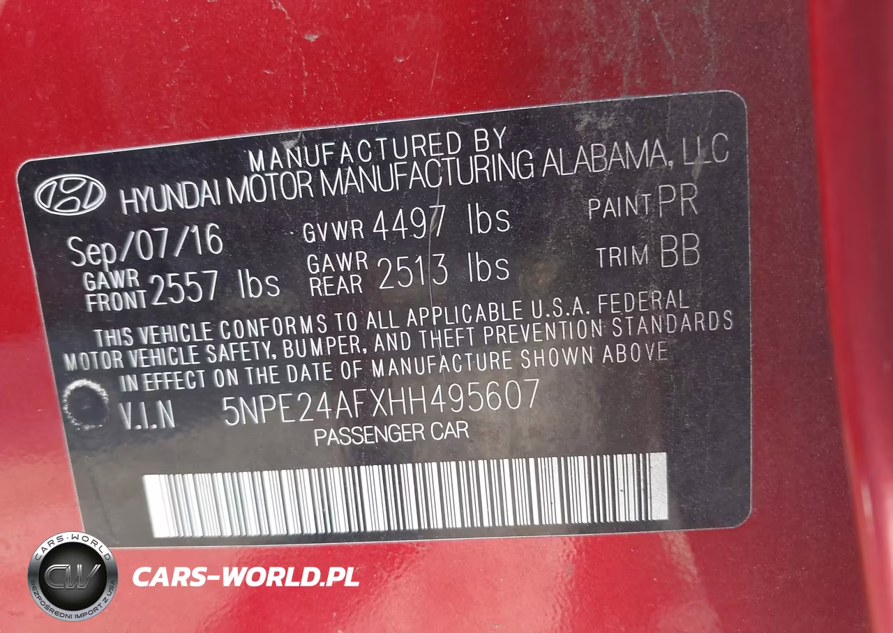 2017 Hyundai Sonata Se VIN:5NPE24AFXHH495607 - 9