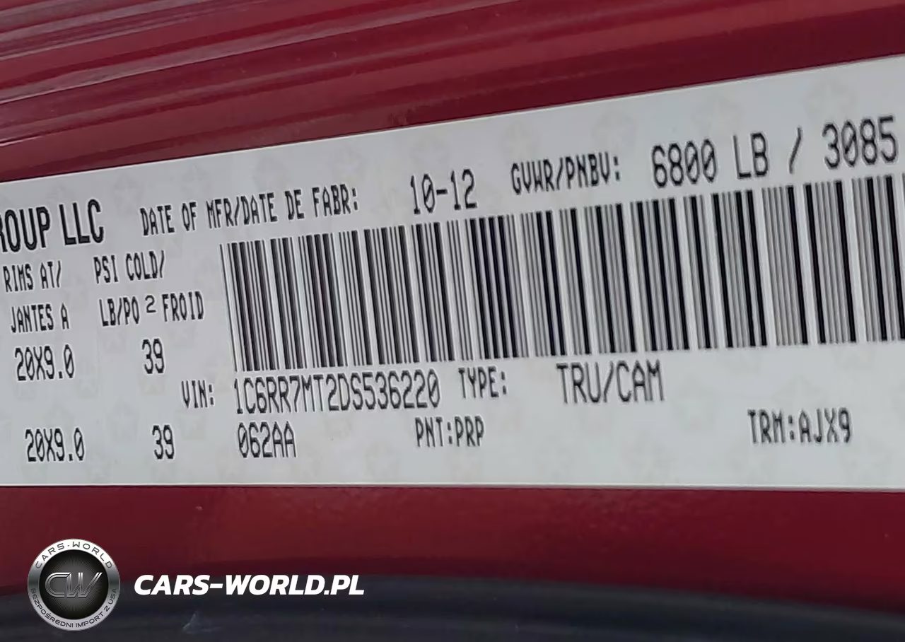 2013 Ram 1500 Sport VIN:1C6RR7MT2DS536220 - 9