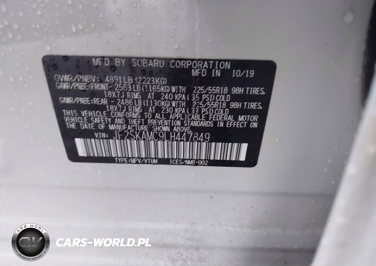 2020 Subaru Forester Sport VIN:JF2SKAMC9LH447849 - 9
