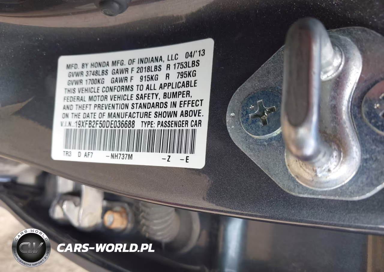 2013 Honda Civic Lx VIN:19XFB2F50DE036688 - 9