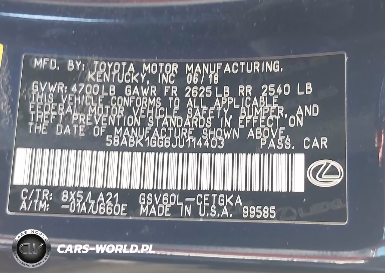 2018 Lexus Es 350 VIN:58ABK1GG6JU114403 - 9