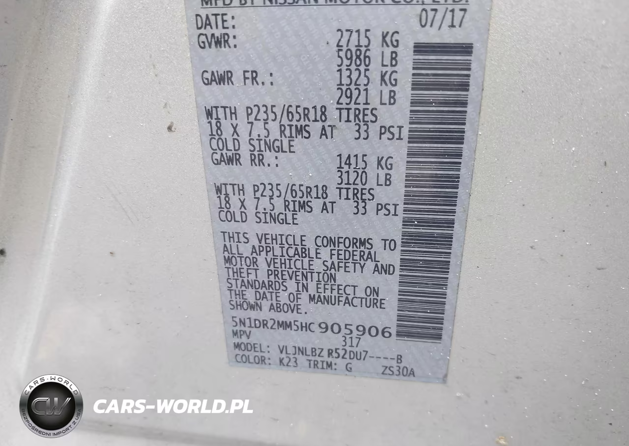 2017 Nissan Pathfinder S VIN:5N1DR2MM5HC905906 - 9