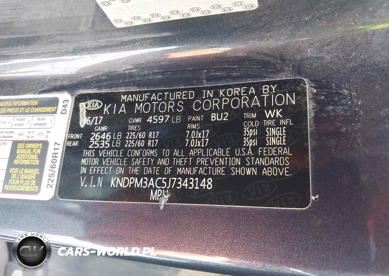 2018 Kia Sportage Lx VIN:KNDPM3AC5J7343148 - 9