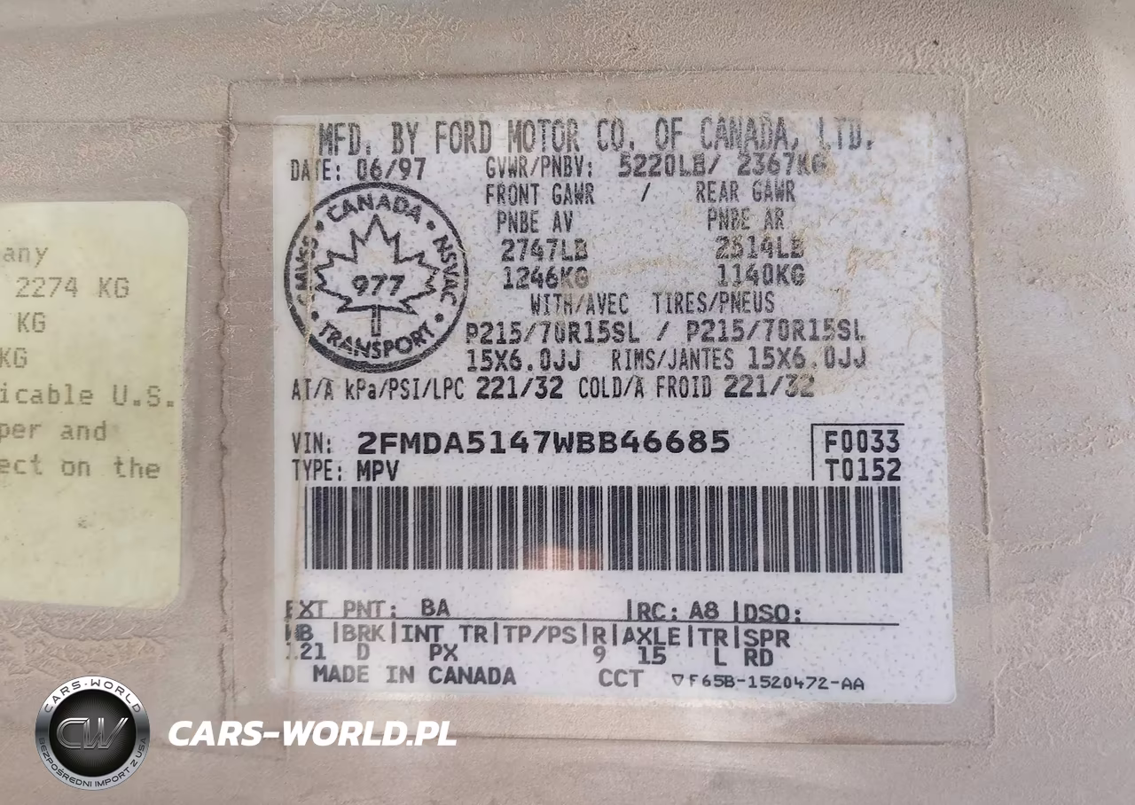 1998 Ford Windstar Gl-Limited-Lx VIN:2FMDA5147WBB46685 - 9