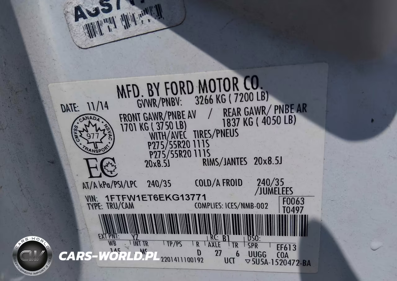 2014 Ford F-150 Xlt VIN:1FTFW1ET6EKG13771 - 9