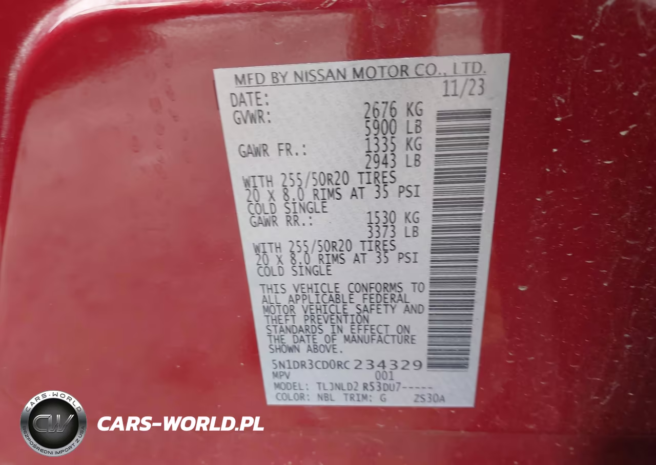 2024 Nissan Pathfinder Sl 4Wd VIN:5N1DR3CD0RC234329 - 9