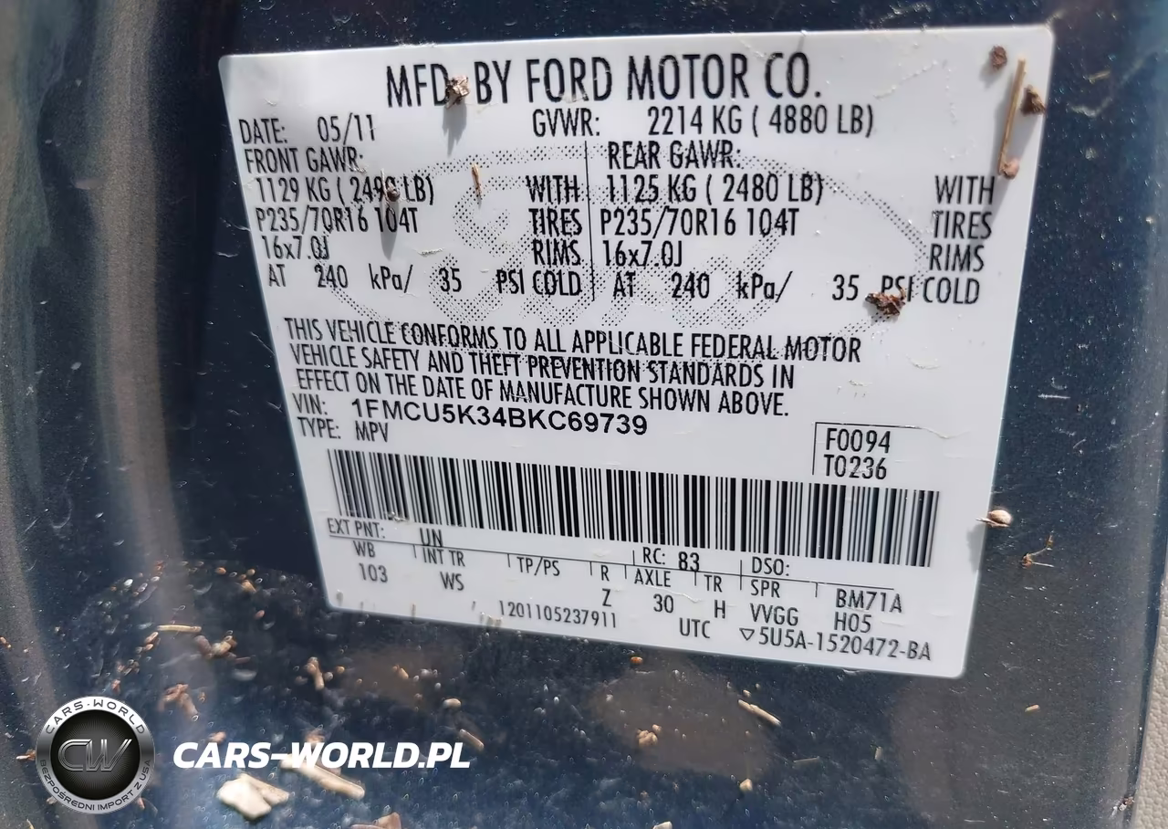 2011 Ford Escape Hybrid VIN:1FMCU5K34BKC69739 - 9