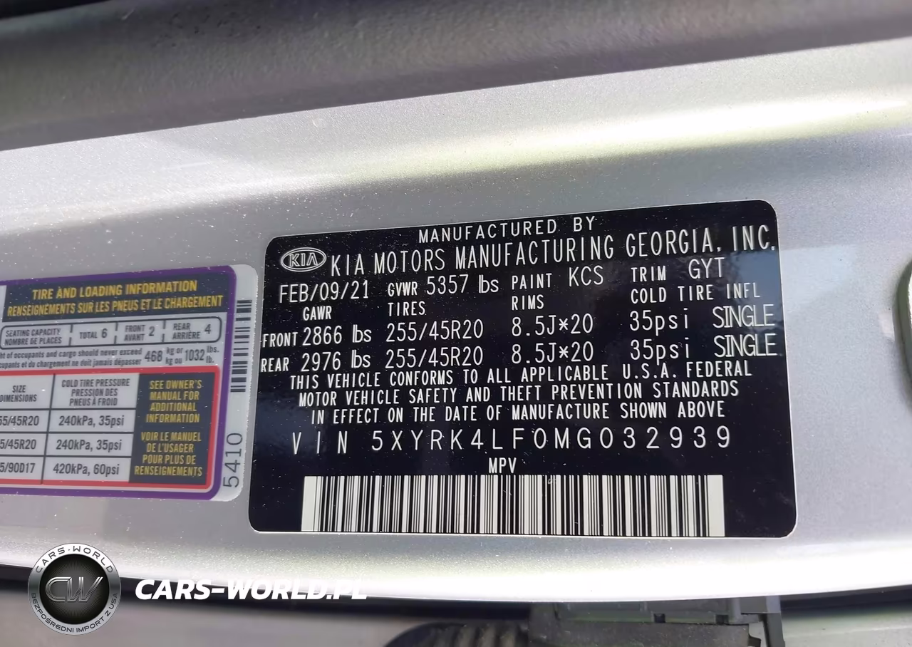 2021 Kia Sorento Sx VIN:5XYRK4LF0MG032939 - 9