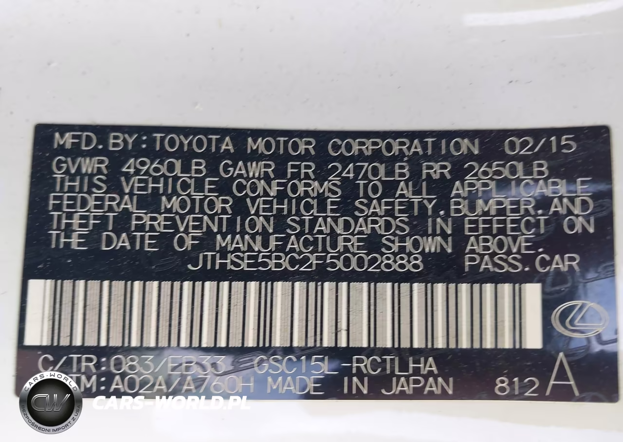 2015 Lexus Rc 350 VIN:JTHSE5BC2F5002888 - 9