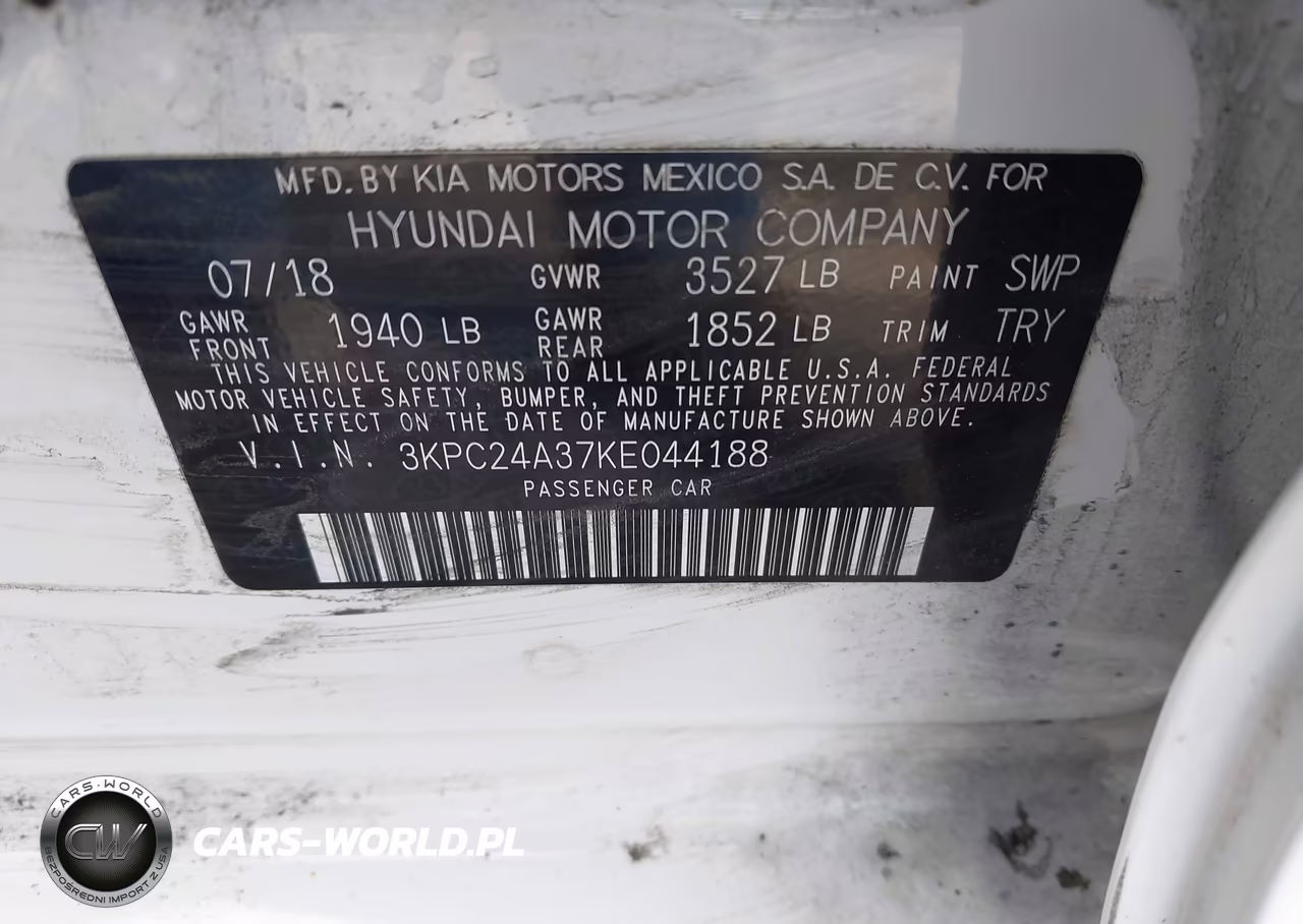 2019 Hyundai Accent Se VIN:3KPC24A37KE044188 - 9
