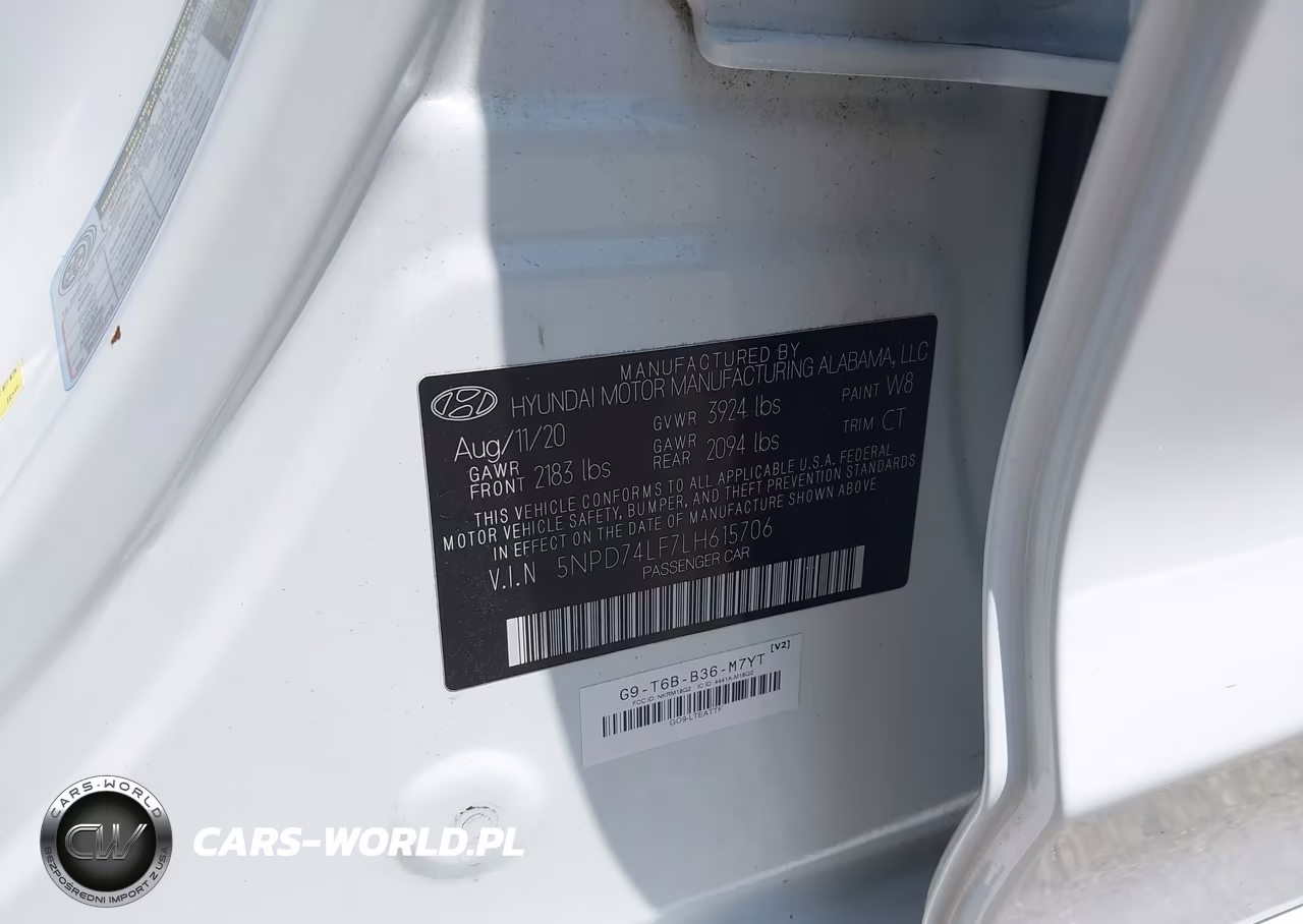 2020 Hyundai Elantra Se VIN:5NPD74LF7LH615706 - 9