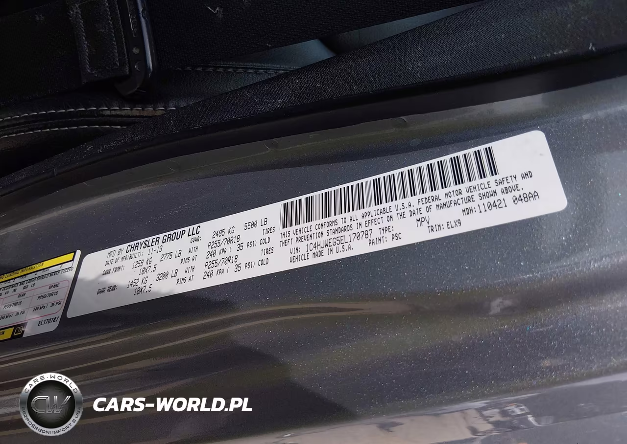 2014 Jeep Wrangler Unlimited Polar Edition VIN:1C4HJWEG5EL170787 - 9