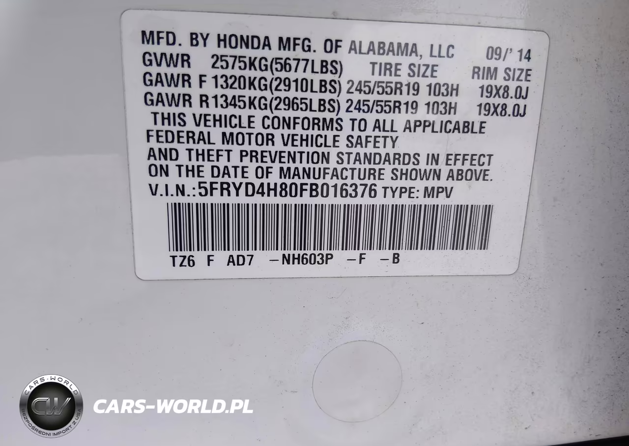 2015 Acura Mdx Advance Pkg W-Entertainment Pkg VIN:5FRYD4H80FB016376 - 9