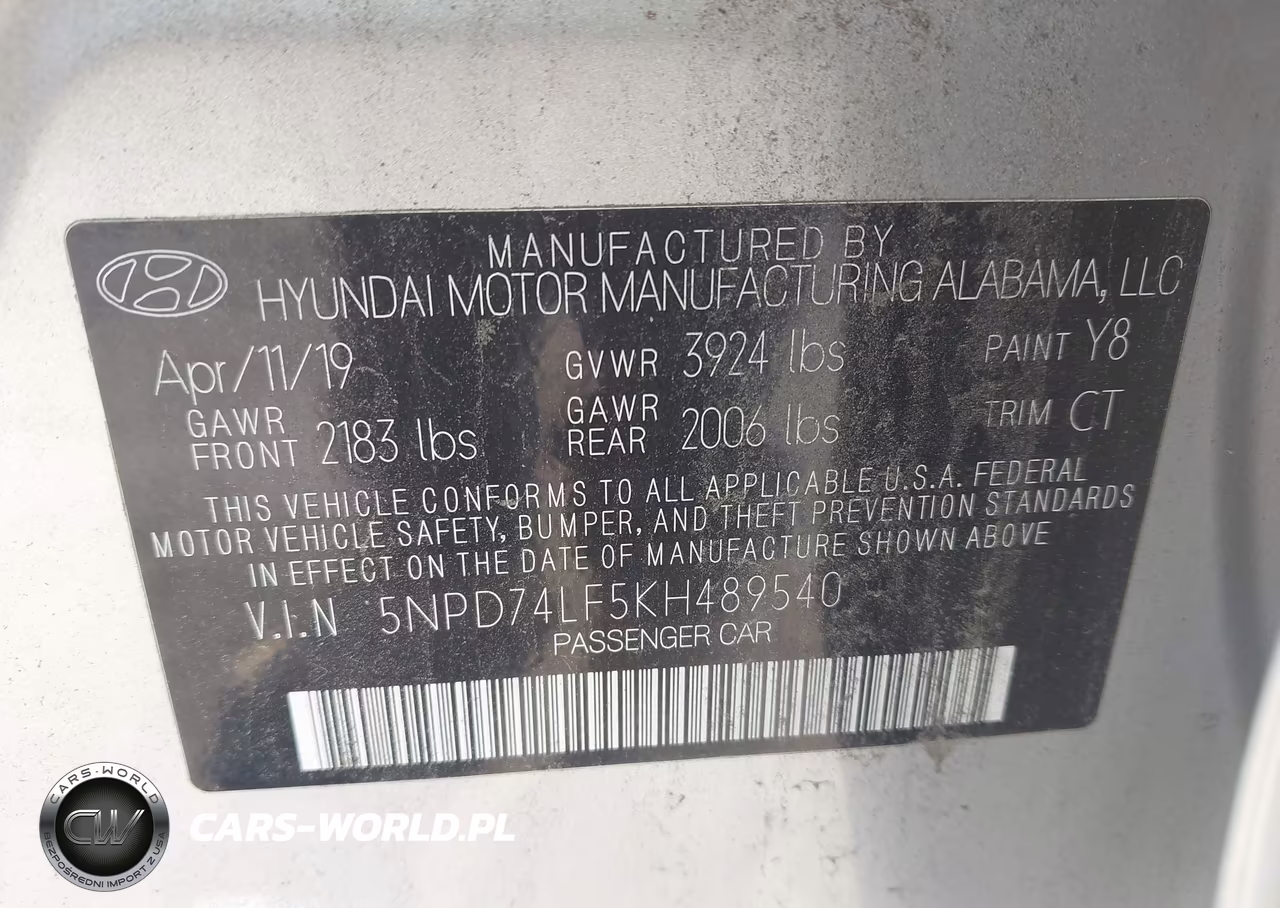 2019 Hyundai Elantra Se VIN:5NPD74LF5KH489540 - 9