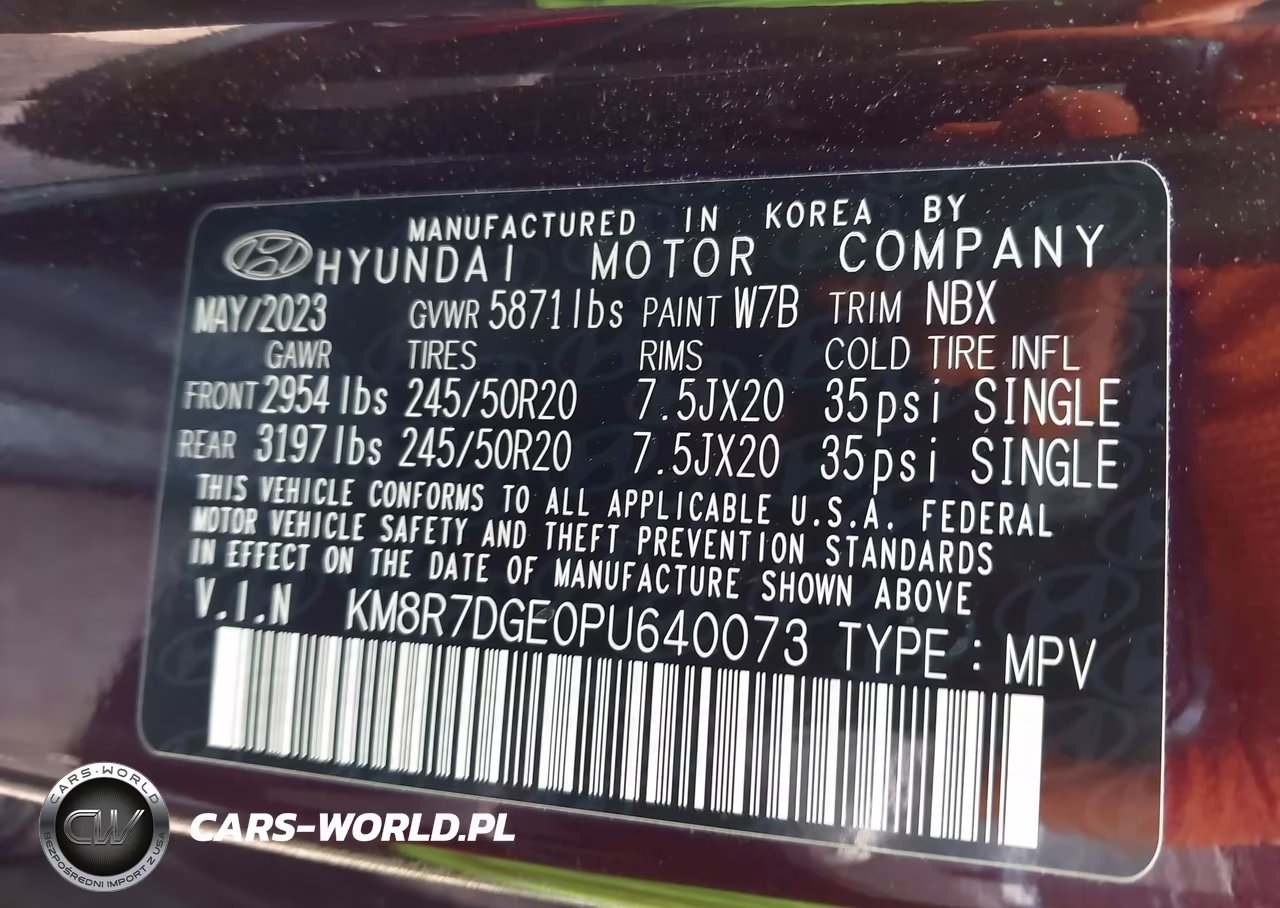 2023 Hyundai Palisade Calligraphy VIN:KM8R7DGE0PU640073 - 9