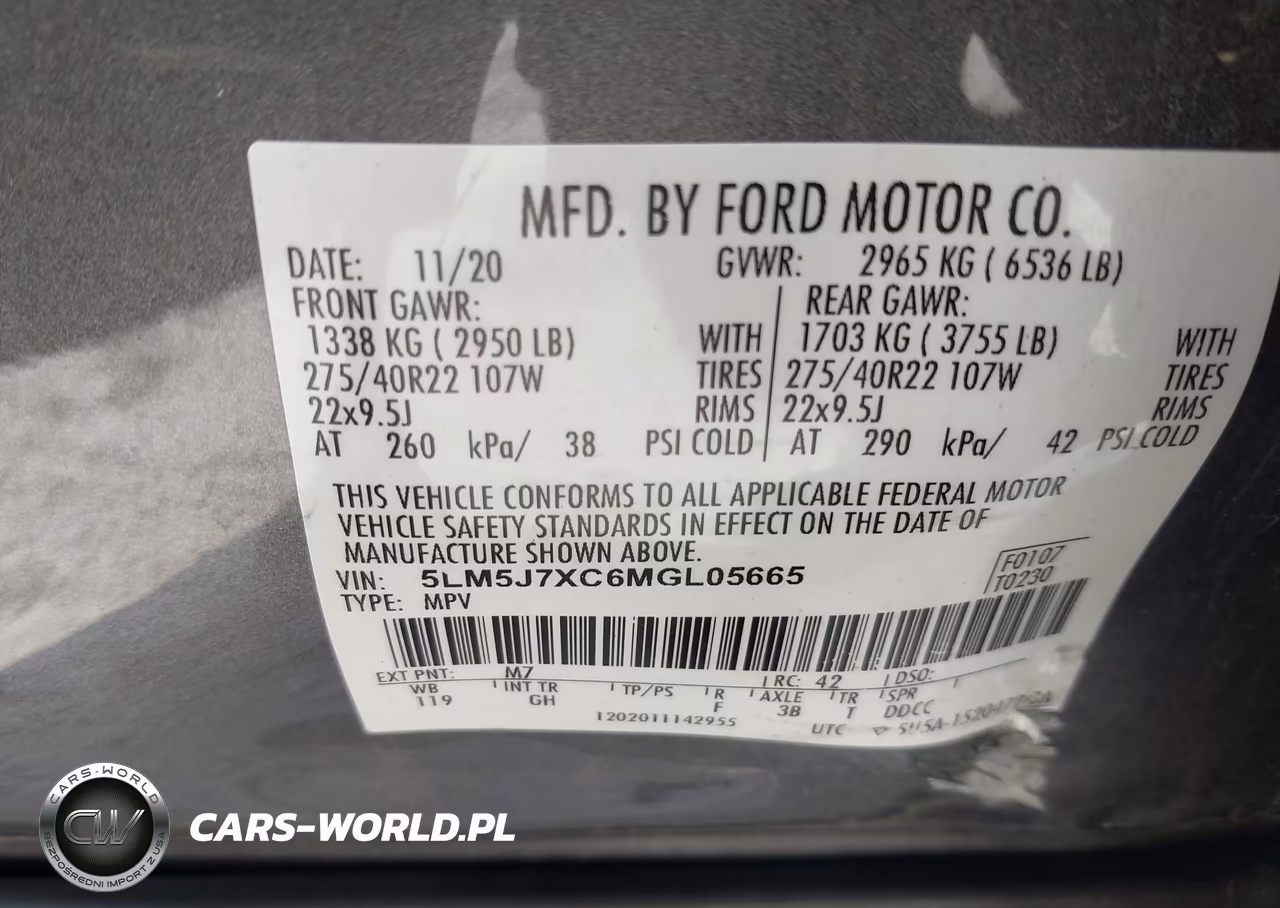2021 Lincoln Aviator Reserve VIN:5LM5J7XC6MGL05665 - 9