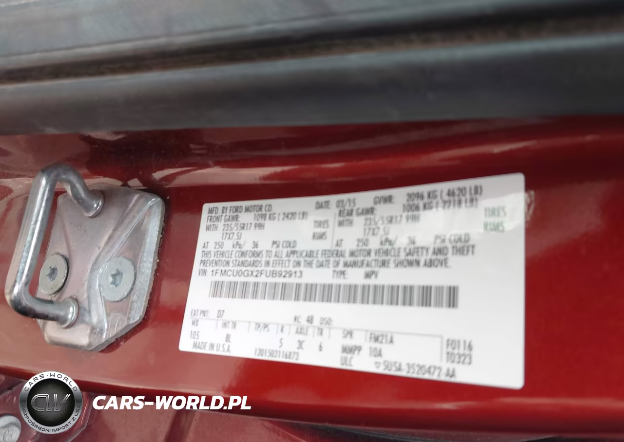 2015 Ford Escape Se VIN:1FMCU0GX2FUB92913 - 9