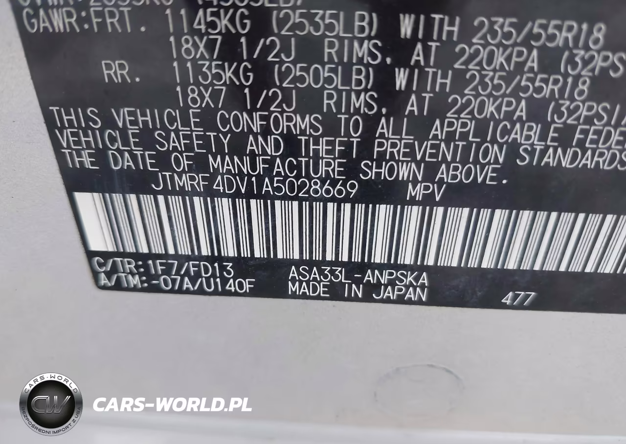2010 Toyota Rav4 Sport VIN:JTMRF4DV1A5028669 - 9