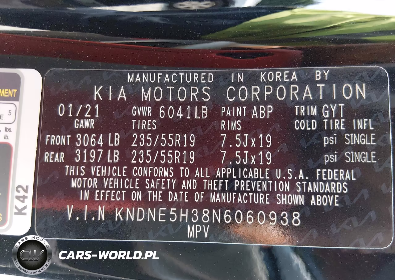 2022 Kia Carnival Mpv Sx Prestige VIN:KNDNE5H38N6060938 - 9