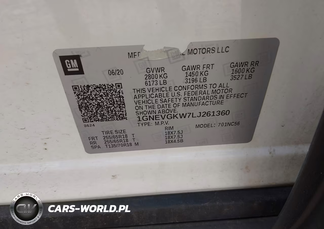 2020 Chevrolet Traverse Awd Lt Cloth VIN:1GNEVGKW7LJ261360 - 9