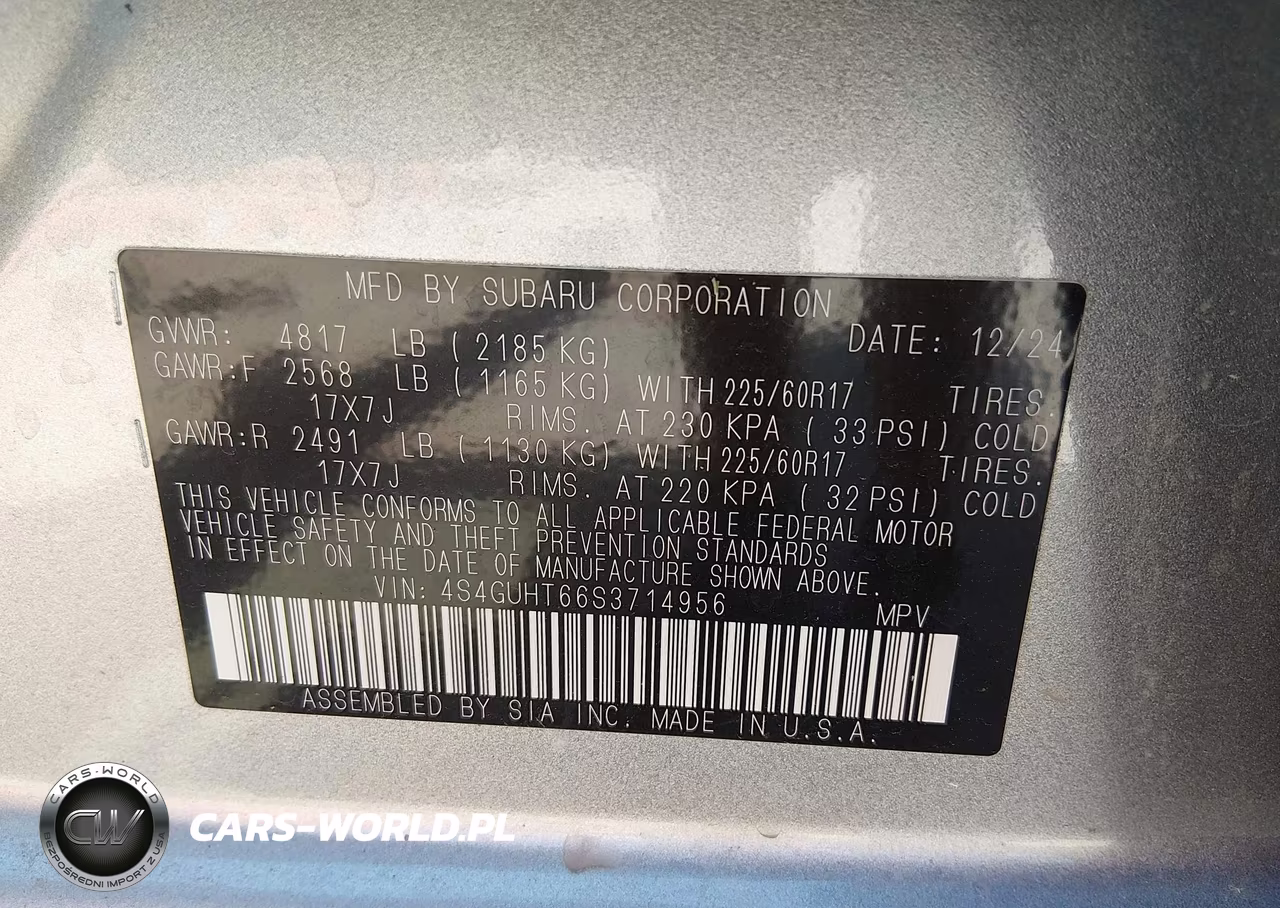 2025 Subaru Crosstrek Wilderness VIN:4S4GUHT66S3714956 - 9