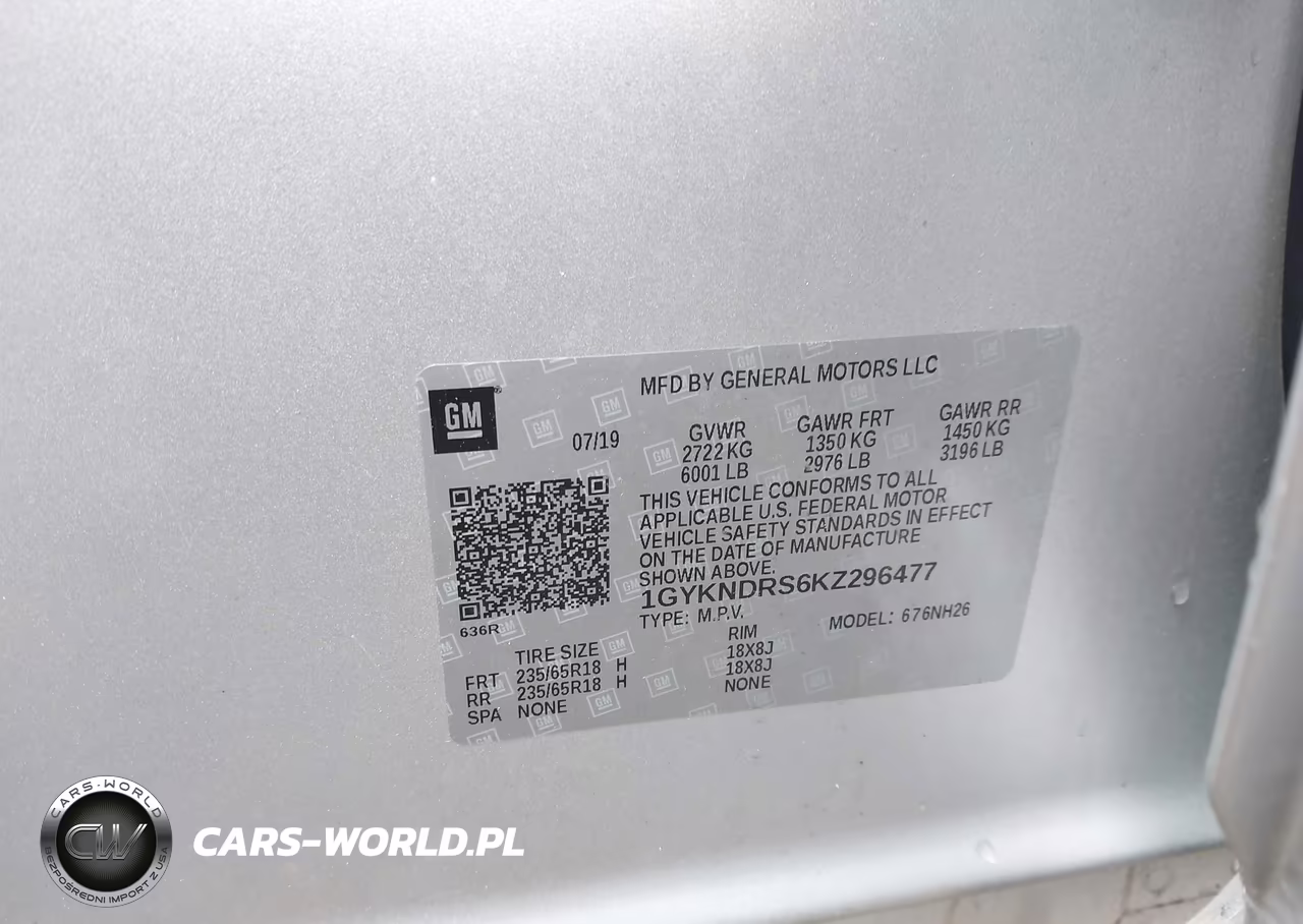 2019 Cadillac Xt5 Luxury VIN:1GYKNDRS6KZ296477 - 9