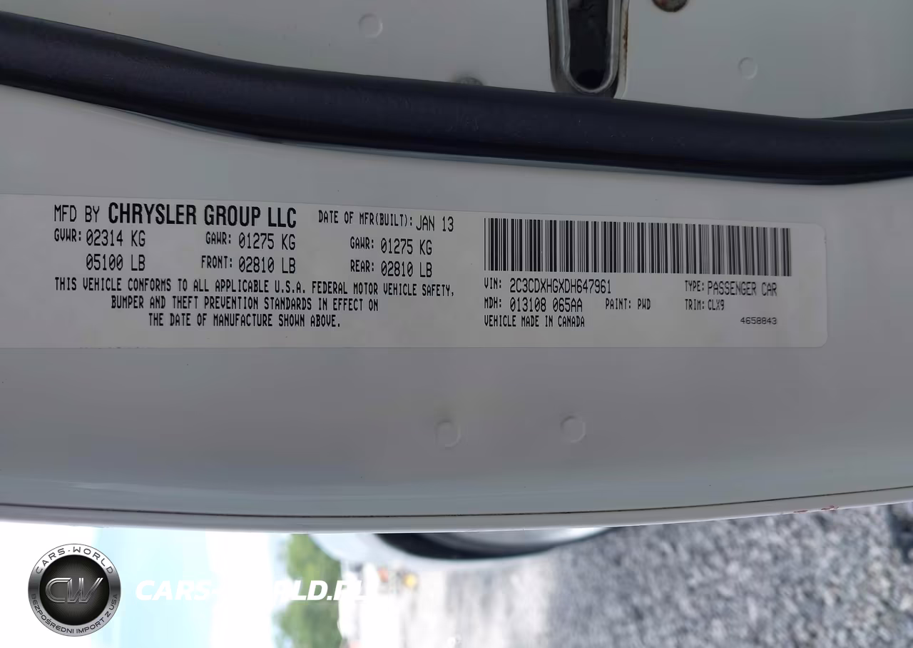 2013 Dodge Charger Sxt Plus VIN:2C3CDXHGXDH647961 - 8
