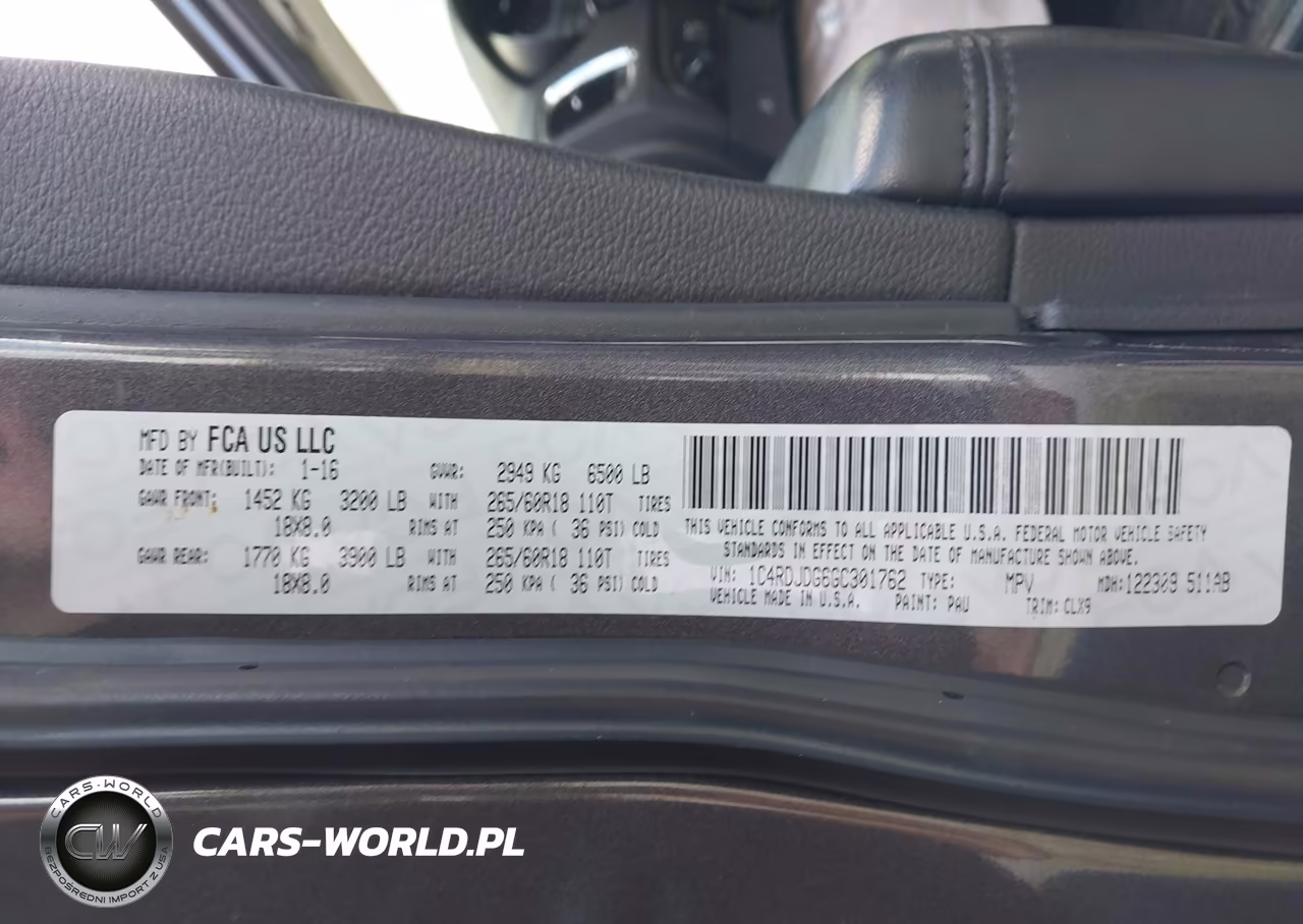 2016 Dodge Durango Limited VIN:1C4RDJDG6GC301762 - 9