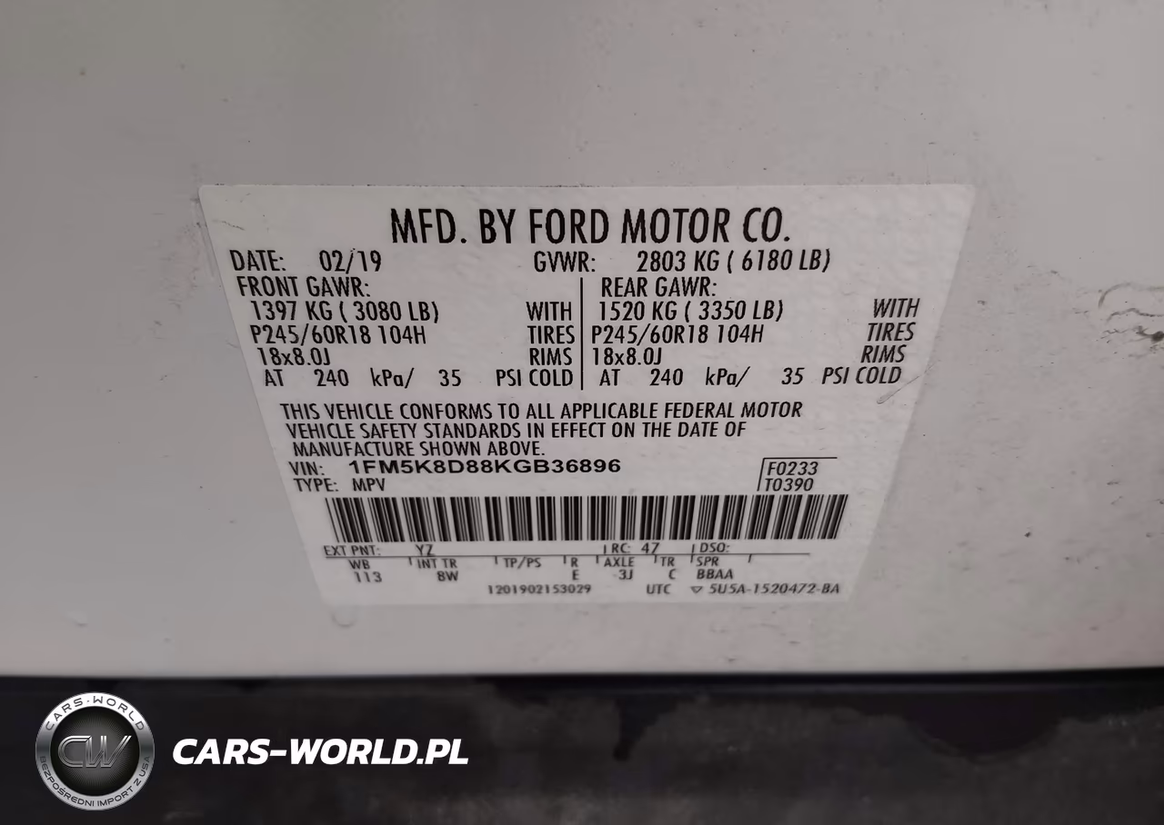 2019 Ford Explorer Xlt VIN:1FM5K8D88KGB36896 - 9