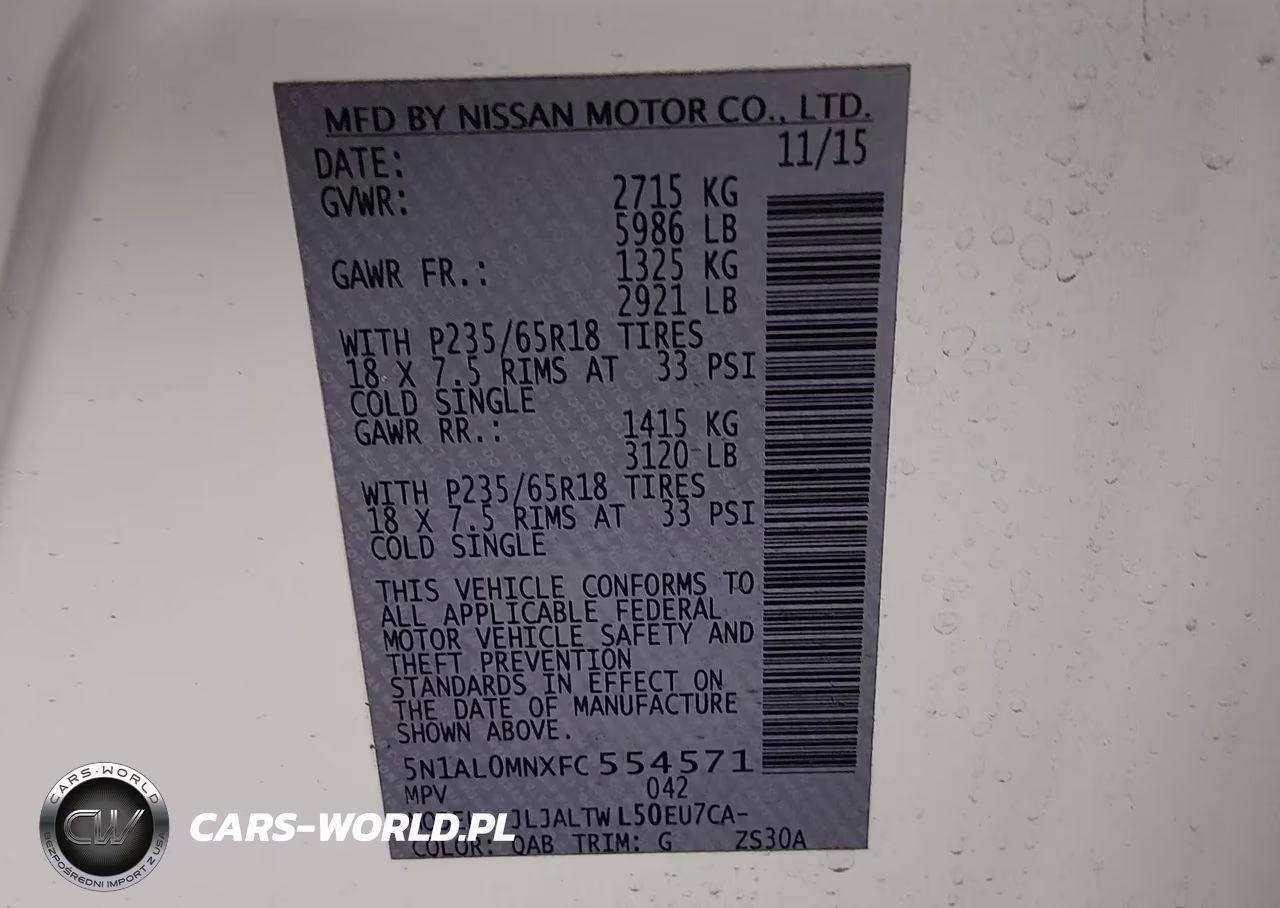 2015 Infiniti Qx60 VIN:5N1AL0MNXFC554571 - 9
