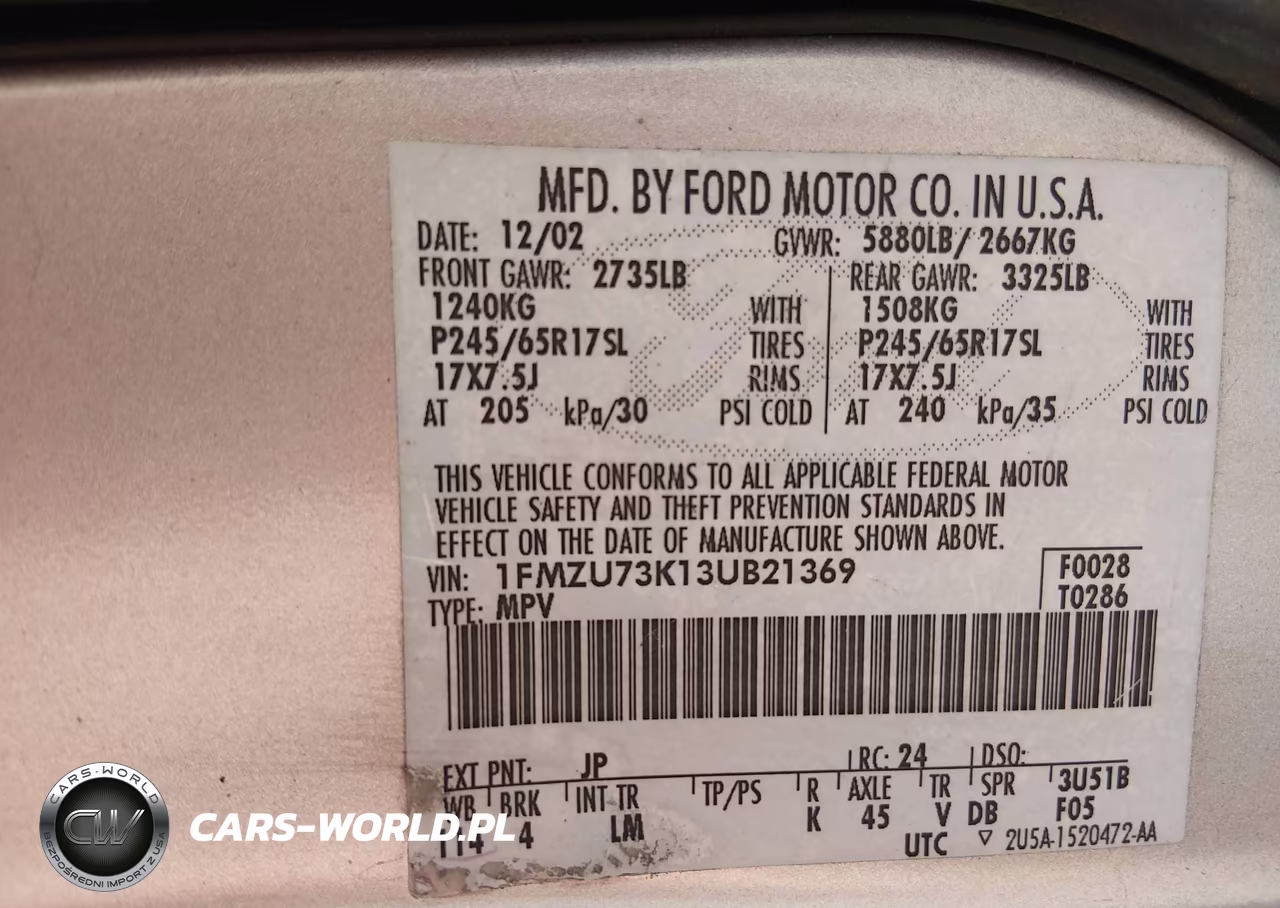 2003 Ford Explorer Nbx-Xlt VIN:1FMZU73K13UB21369 - 9