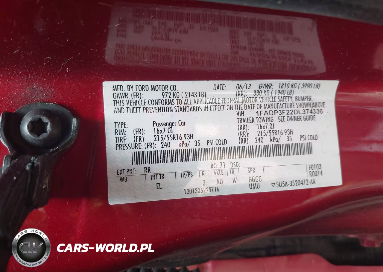 2013 Ford Focus Se VIN:1FADP3F22DL374336 - 9